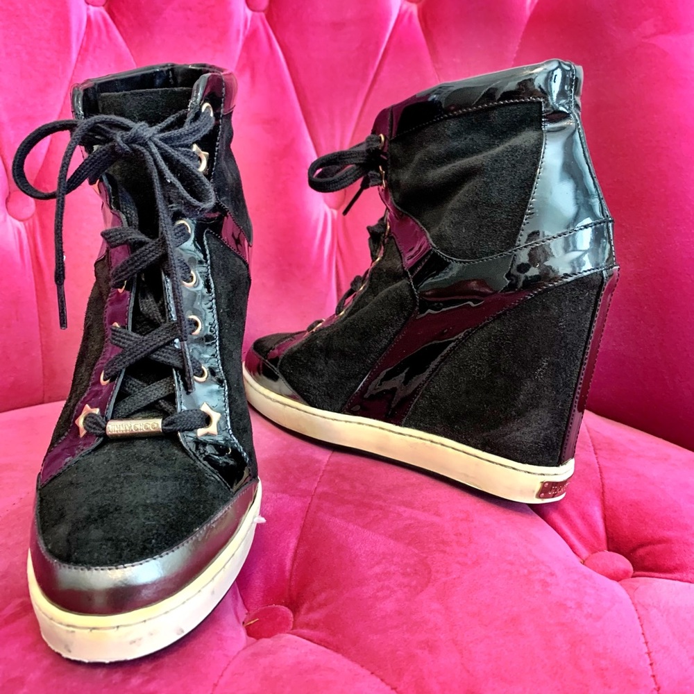 Jimmy Choo Panama wedge sneaker- gently used